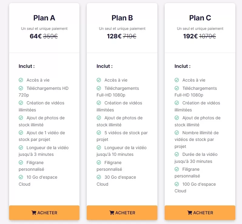Plan tarifaire à vie Flexclip
