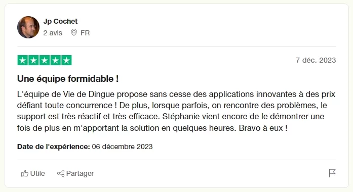 avis client vie de dingue
