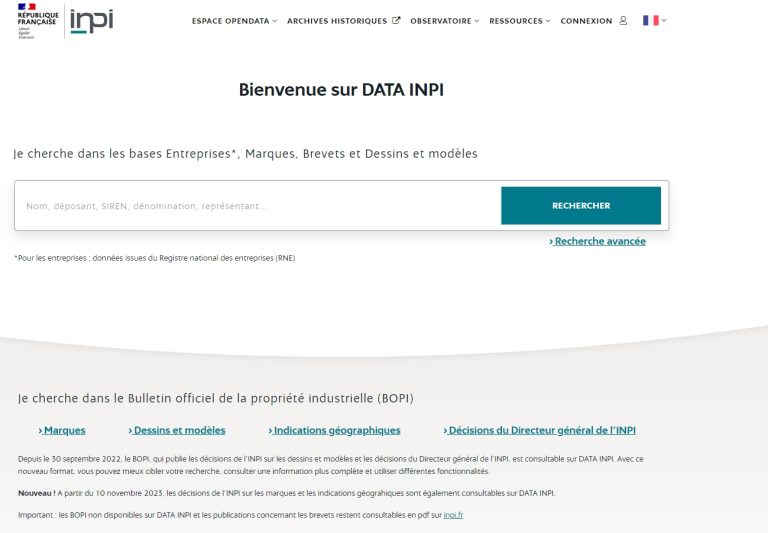Data inpi pour les auto entrepreneurs